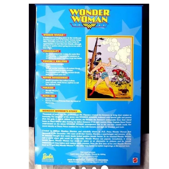 Vintage Barbie Wonder Women Mattel 1999 DC Comic collectible doll - Picture 12 of 13